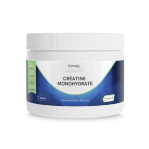 Créatine monohydrate Creapure Dynveo en pot de 250 g, complément alimentaire pur