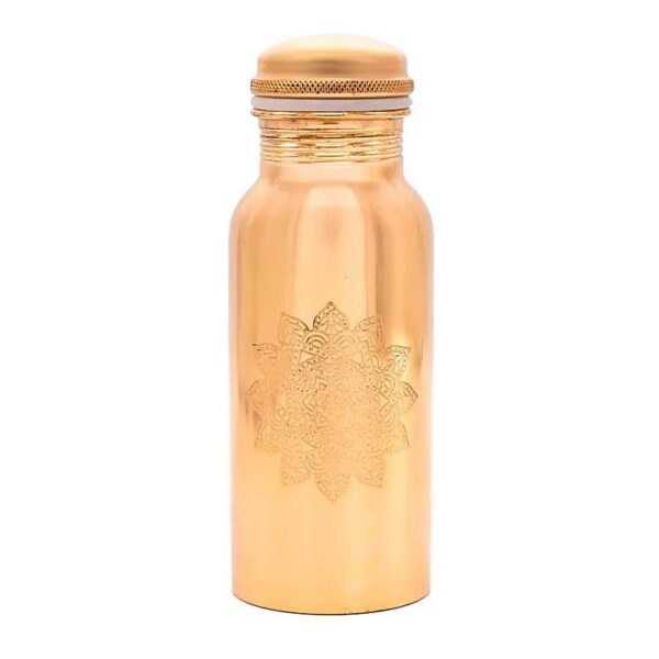 Bouteille en cuivre Mandala gravée 500ml