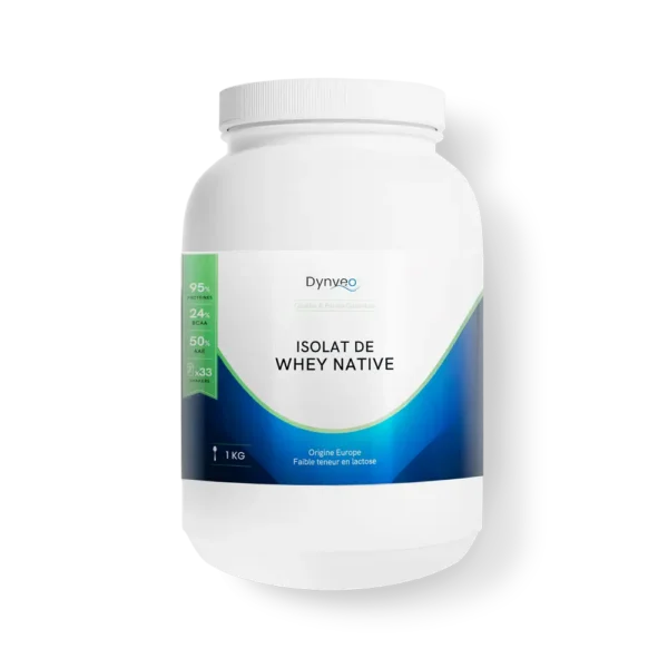 Whey Native Isolate 1kg en poudre marque Dynveo