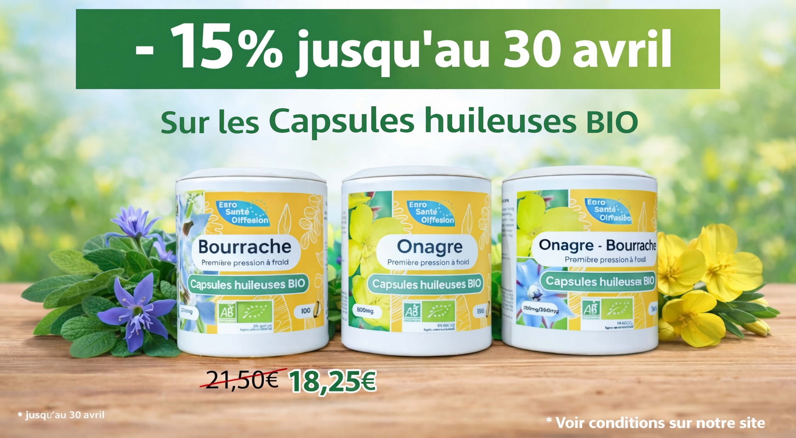 sur les capsules huileuses bio
