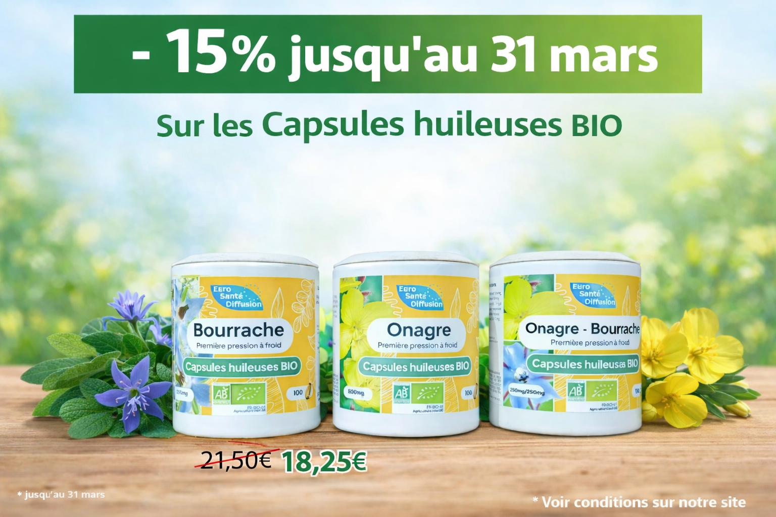 sur les capsules huileuses bio